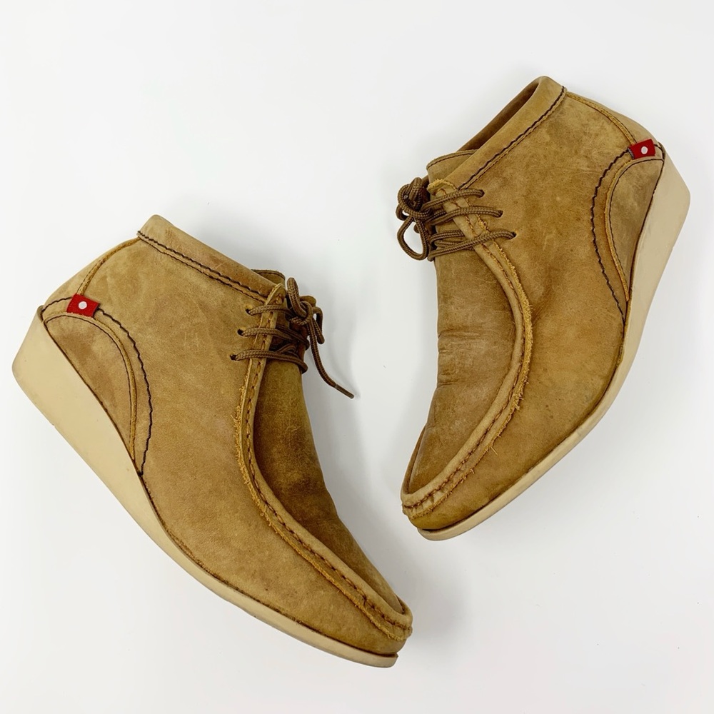 Oliberte Leather Wedge Bootie